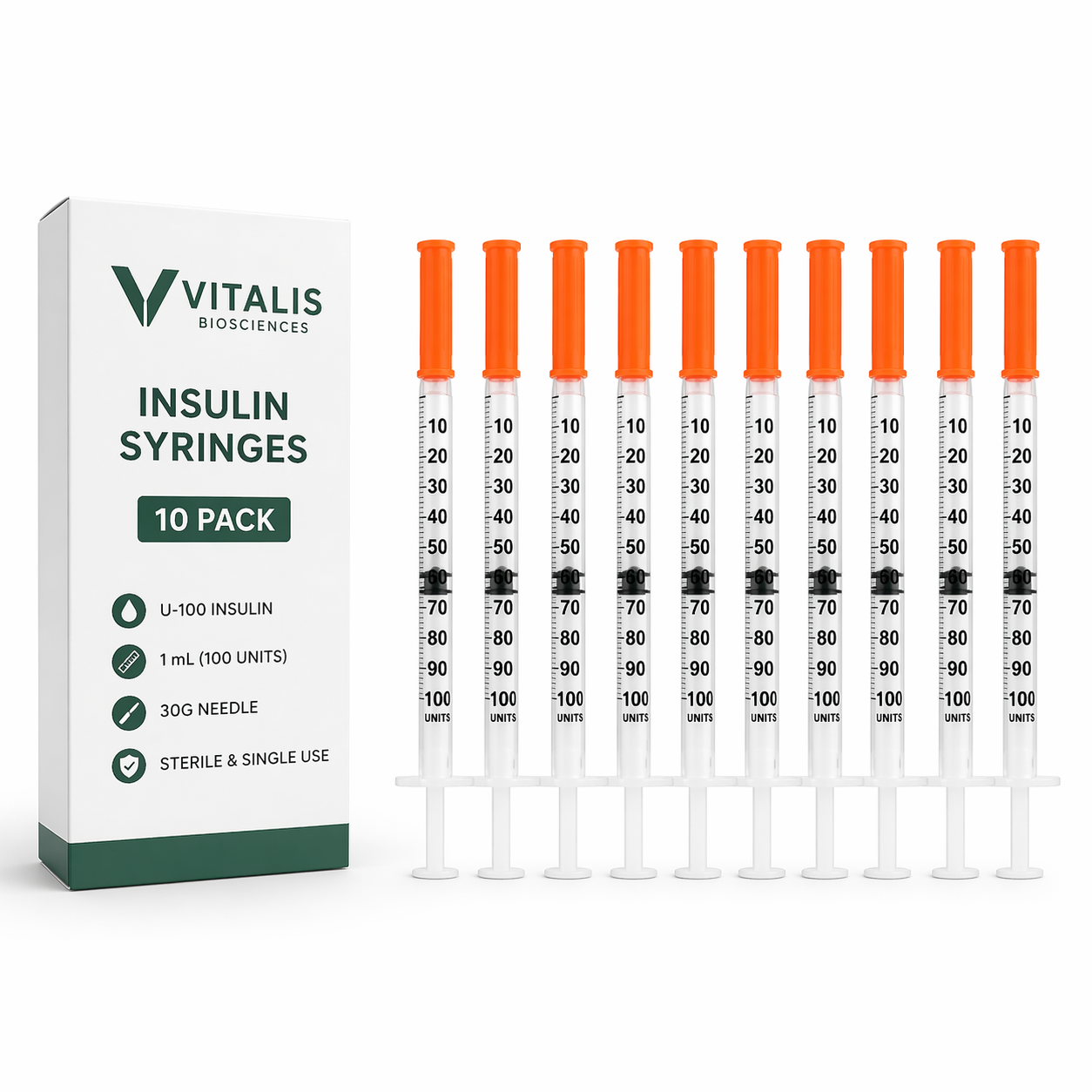 10 Pack 1ml Syringe's